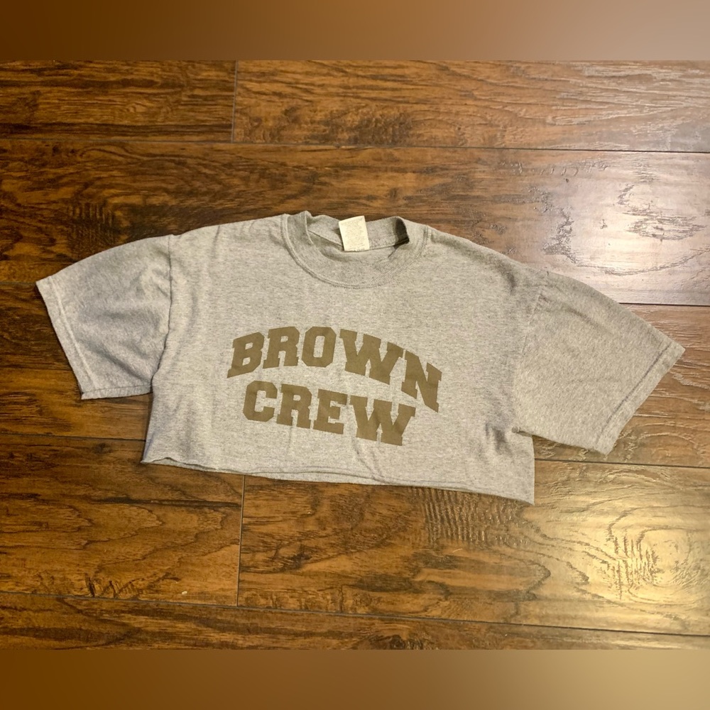 Brown Crew Cropped T-Shirt